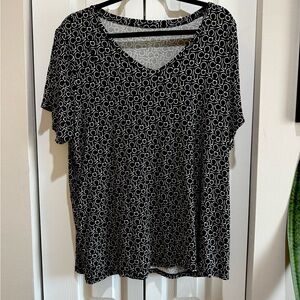Calvin Klein Black and White Relaxed Short Sleeve T-Shirt